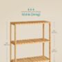 Three Tier Multipurpose Bamboo Rack Storage Shelf, thumbnail 2 of 8