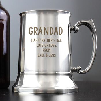 Personalised Engraved Any Message Stainless Steel Tankard, 4 of 4