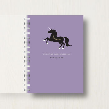 Personalised Unicorn Lovers Journal Or Notebook, 11 of 11