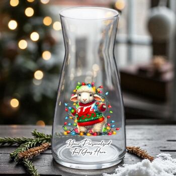 Personalised Wales Dragon And Welsh Sheep In Christmas Lights, 5 of 11