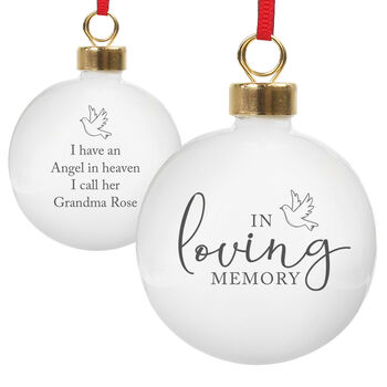 Personalised 'In Loving Memory' Christmas Bauble – A Thoughtful Tribute, 5 of 5