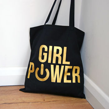 Gold Foiled 'Girl Power' Tote Bag, 3 of 3