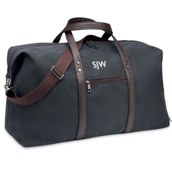 Personalised Washed Canvas Weekend Bag, 2 of 2
