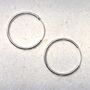 Sterling Silver 20mm Hoop Earrings, thumbnail 2 of 4