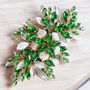 Gold Leaf And Green Crystal Hair Comb, thumbnail 4 of 4