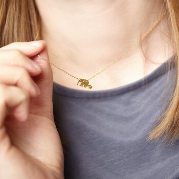 Mother And Daughter Forever Linked Elephant Necklace, 3 of 6