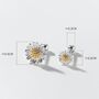 Sterling Silver Daisy Stud Earrings, thumbnail 4 of 5