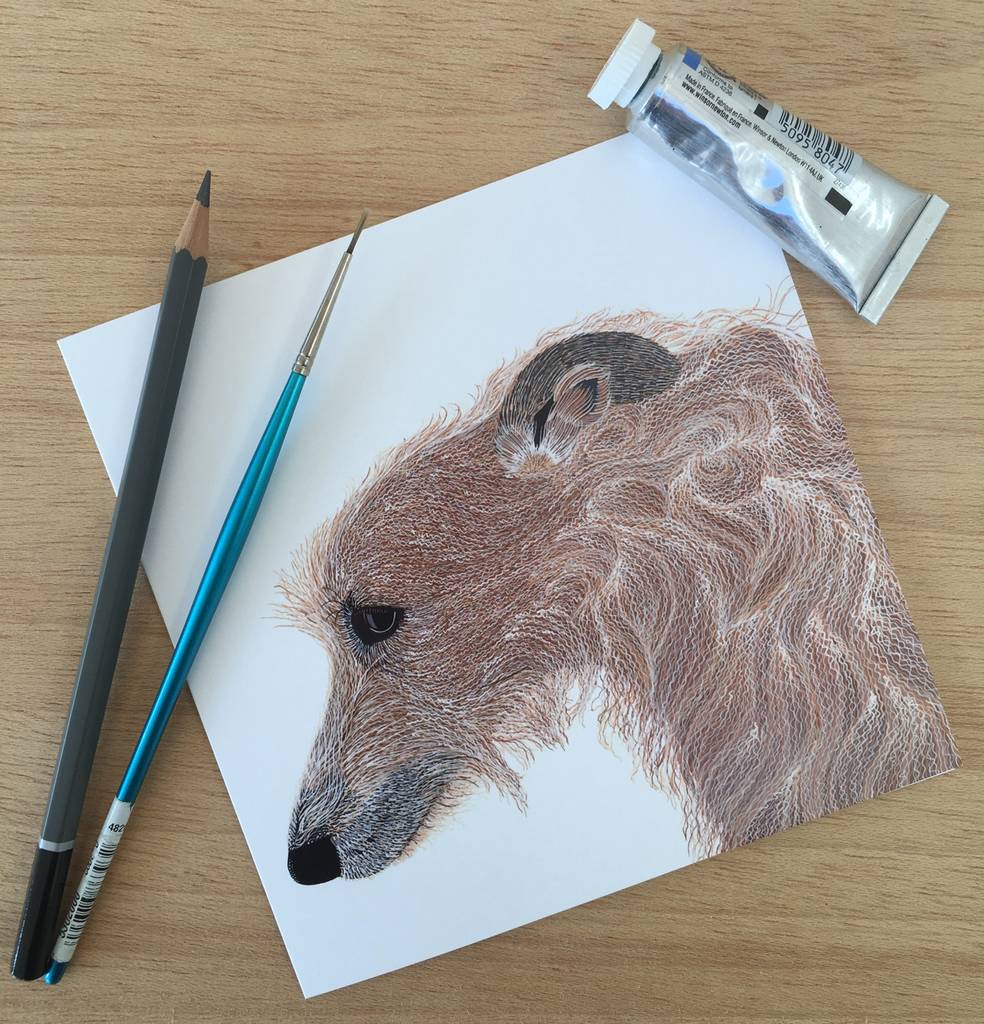 dog art prints 'choice of eight designs' by bird