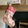 Luxury Bow Christmas Stocking 100% Cotton, thumbnail 5 of 6