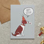 Liver And White Springer Spaniel Organic Cotton Apron, thumbnail 9 of 12
