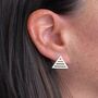 Trikona Maxi Stud Earrings, thumbnail 2 of 5