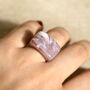 Lilac Square Resin Ring, thumbnail 2 of 6