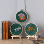 Mini Prehistoric Embroidery Set Kit, thumbnail 1 of 4