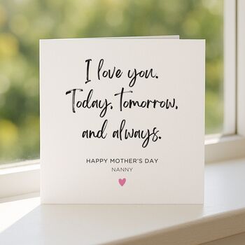 I Love You Personalised Mother's Day Card, 2 of 6