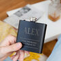 Name And Message Personalised Hip Flask, thumbnail 1 of 10