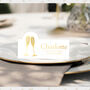 Personalised Wedding, Birthday Or Anniversary Champagne Gold Foiled Place Cards, thumbnail 2 of 4