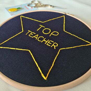Top Teacher Embroidery Kit, 2 of 3