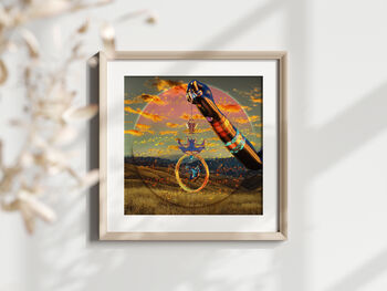 Surreal Fantasy And Mountain Scenery Square Art Print, 3 of 3