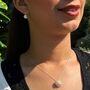 Flower Rose/Gold Plated Silver Necklace, thumbnail 6 of 10