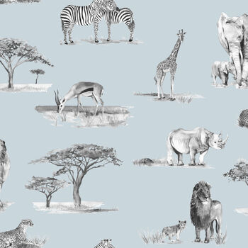 Safari Animals Children's Wallpaper, 6 of 7