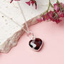 Sterling Silver January Garnet Necklace Card, thumbnail 2 of 7