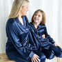 Personalised Navy Satin Family Set Pyjamas, thumbnail 11 of 11