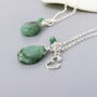 Emerald Gemstone Necklace Can Be Personalised, thumbnail 3 of 5