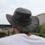 Soft Distressed Foldable Leather Hat, thumbnail 1 of 8
