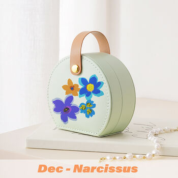 Birth Flower Travel Jewellery Case, 11 of 12