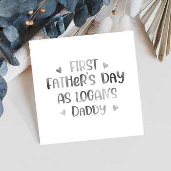 Personalised First Father's Day Foil Card, 2 of 6
