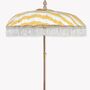 Sunningdale Yellow Striped Teak Parasol, thumbnail 5 of 9