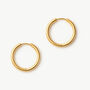 Silver Or Gold 12mm To 24mm Women's Solid Small Hoop Earrings, thumbnail 3 of 11