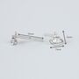Sterling Silver White Crystal Halo Stud Earrings, thumbnail 3 of 5