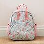 Personalised Sage Bunny Print Medium Grab Handle Backpack, thumbnail 1 of 5