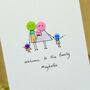 Personalised 'Button Family' Handmade Card, thumbnail 3 of 12