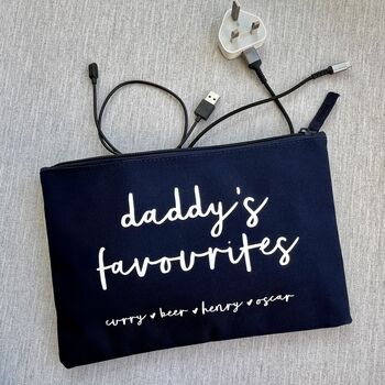 Father's Day Personalised Favourites Travel Storage Bag, 3 of 4