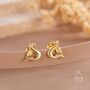 Sterling Silver Extra Small Cute Dragon Stud Earrings, thumbnail 4 of 12