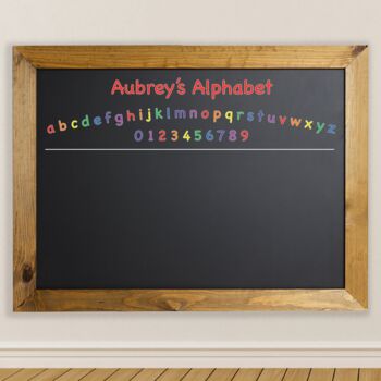 Large Kids Personalised Alphabet Chalkboard, 2 of 3