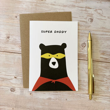 Super Daddy Bear, A6 Father's Day Card, 5 of 7