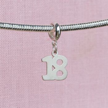 Sterling Silver 18 Charm, 4 of 7