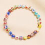 Chunky Rainbow Glass Beaded Bracelet, thumbnail 1 of 2