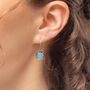 Sterling Silver Opal Earrings With Dainty Flower Detail, thumbnail 2 of 6