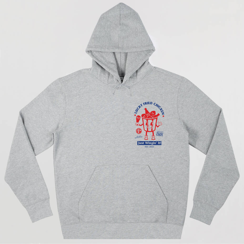 Lucky Fried Chicken Men's Graphic Hoodie, 1 of 2