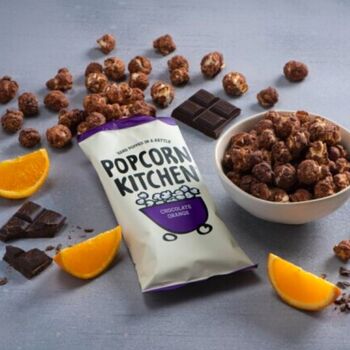 Chocolate Orange Popcorn Sharing Bags 100g X Six, 2 of 4