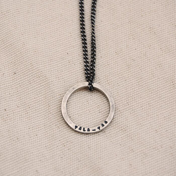 Men's Personalised Circle Pendant Necklace, 3 of 12