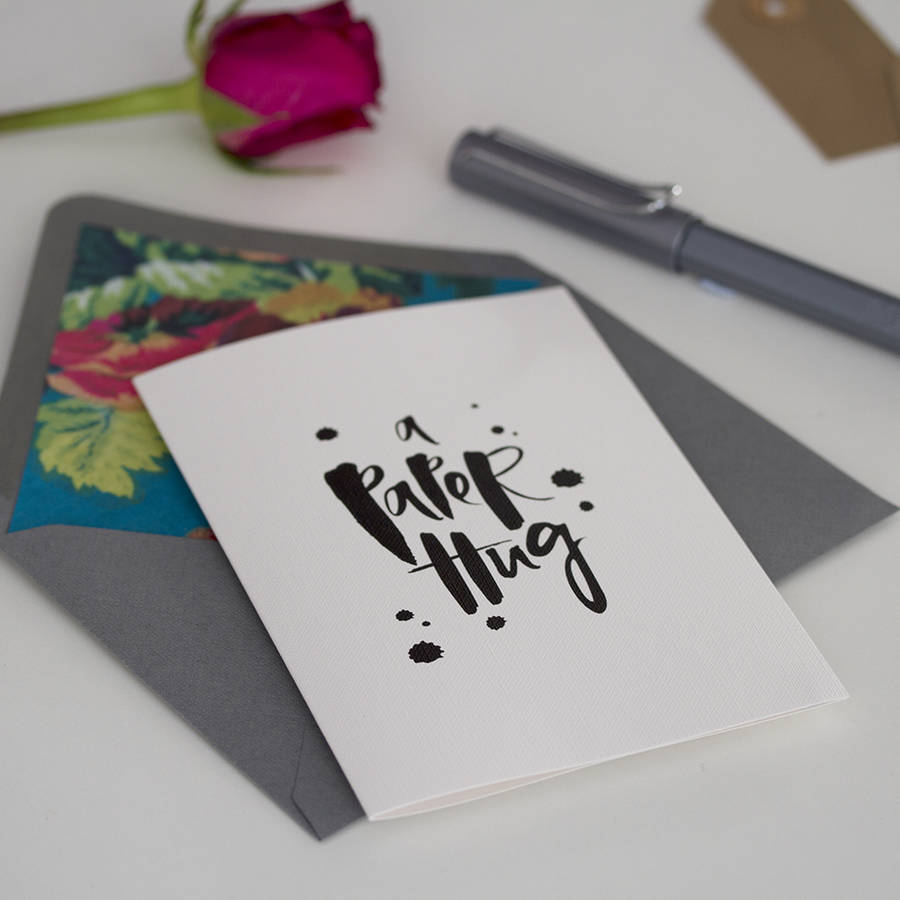 'a paper hug' card by too wordy | notonthehighstreet.com