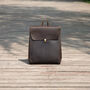 Minimalist Genuine Slim Leather Backpack, thumbnail 4 of 12
