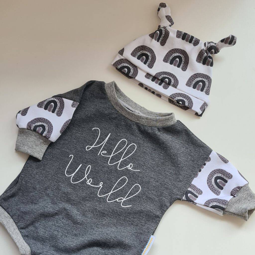 Baby Sweater Romper And Accessory By Zac & Bella