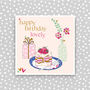 Happy Birthday Card Pink Slice Of Cake For Her, thumbnail 1 of 3