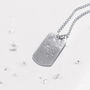 Memorial Silver Ashes Single Dog Tag Necklace And Chain, thumbnail 2 of 3